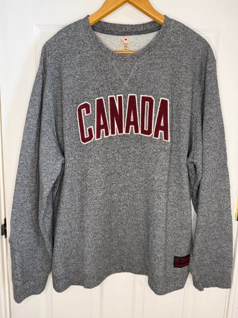 Team Canada Olympic CANADA Jersey Sweatshirt Blue Grey Size XXL